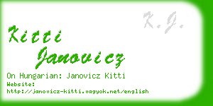 kitti janovicz business card